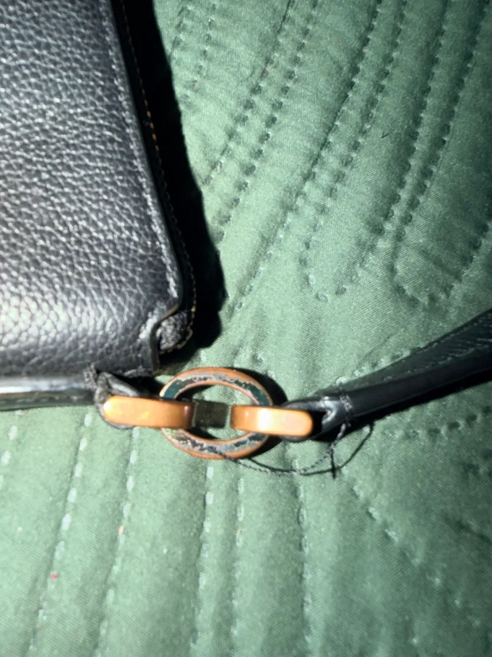 kate spade black leather crossbody with gold hardware
